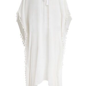 Elegant White Tassel Women's Cover up